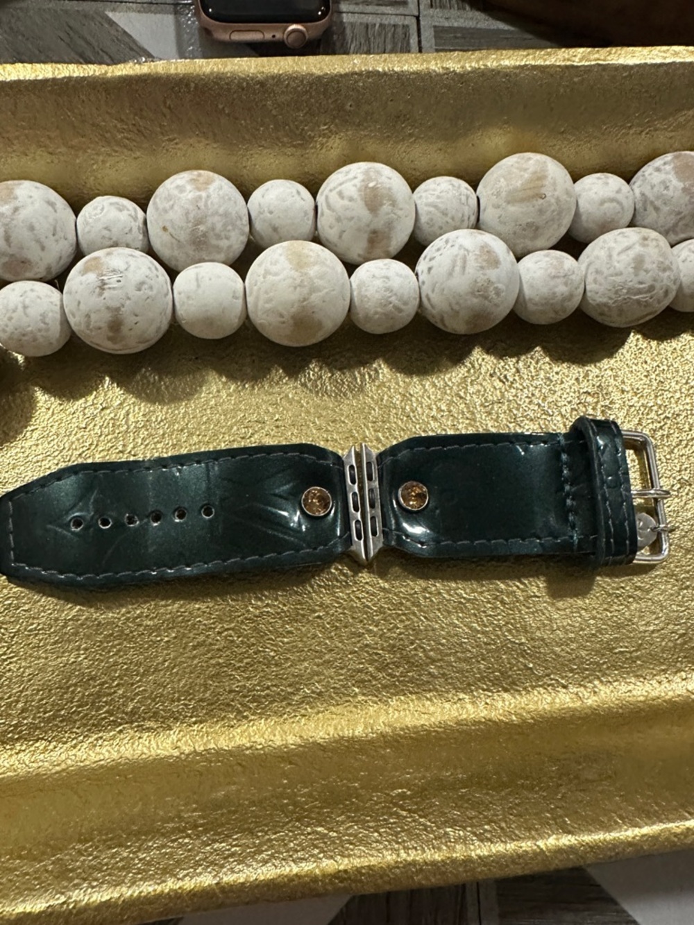 Louis Vuitton Vernis Leather Watch Strap Band - Size 2 small adapters - Picture 4 of 5